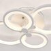 Lustra LED 112W Smart cu Telecomanda Rings 4 Alb, Telecomanda