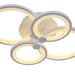 Lustra LED 112W Smart cu Telecomanda Rings 4 Alb, Telecomanda